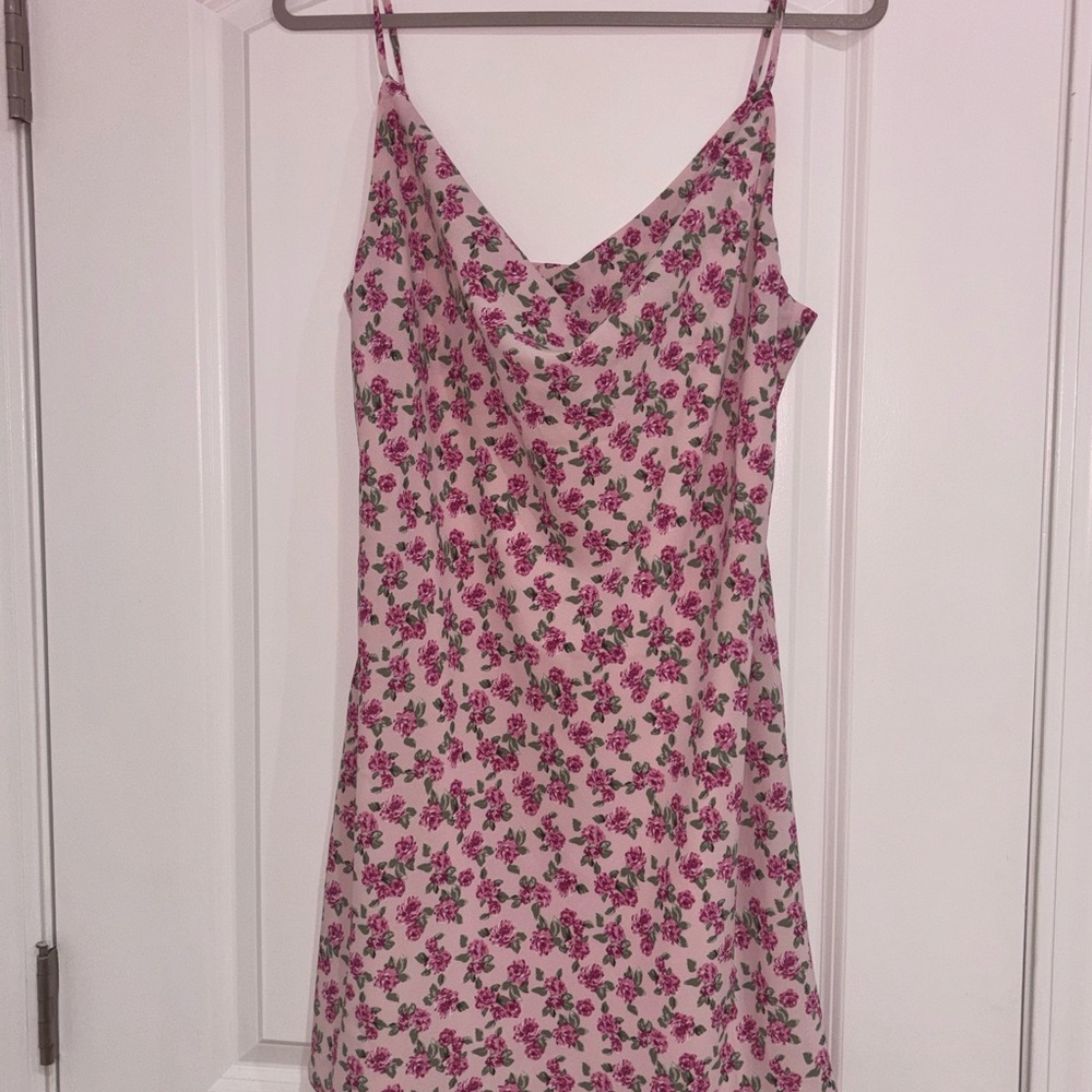Vici Lexi Ditsy Floral Cowl Neck Mini Dress